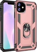 iPhone 11 Pro Max Rugged Ring Armor schokbestendige Hoesje rose goud