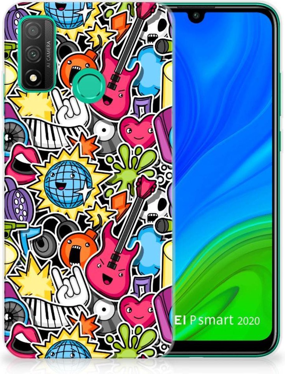 TPU Hoesje voor Huawei P Smart 2020 Silicone Back Cover Punk Rock