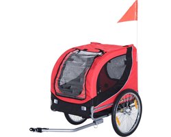 Paws & Claws - Hondenfietskar - Fietskar - 130 x 90 x 110 cm - Rood/Zwart