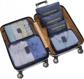 Koffer Organizer – Set van 6 – Travelsky packing cubes set – Inpak zakken – Travel bag 6 delig – Donker Blauw