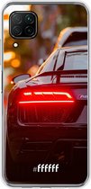 Huawei P40 Lite Hoesje Transparant TPU Case - Audi R8 Back #ffffff