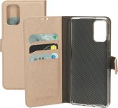 Mobiparts hoesje geschikt voor Samsung Galaxy S20 Plus - Saffiano Wallet/Portemonnee hoesje - Magneet Sluiting - 3 Opbergvakken - Koper