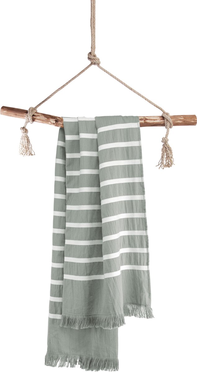 Walra Hamamdoek Fouta Sunny Stripes - 100x180 cm - Jade