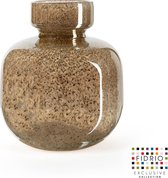 Design vaas olympia large - Fidrio Bronze - glas, mondgeblazen - hoogte 25 cm