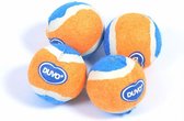 Duvo+ Tennisbal dog & cat Oranje/blauw S - 4ST - Ø4,2CM