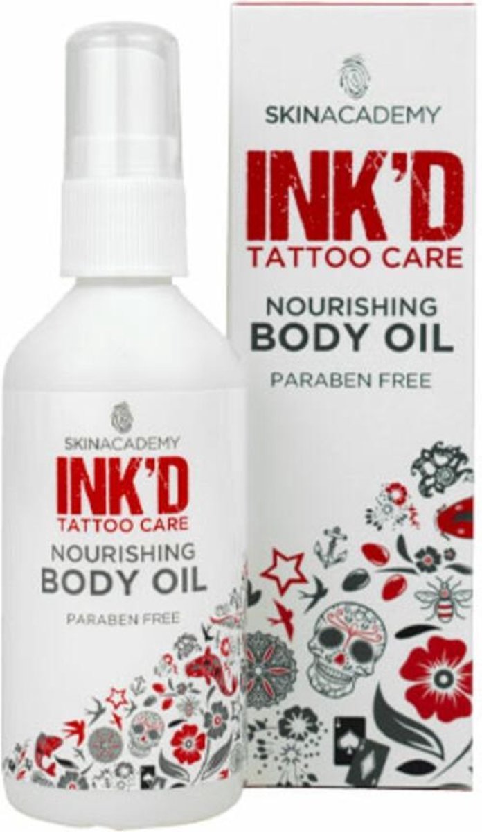 Skin Academy INK'D Tattoo Care Body Oil 75ml- Huidverzorging - Tattoo verzorging - verzachtende olie
