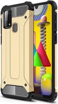 Samsung Galaxy M31 Hoesje Shock Proof Hybride Backcover Goud