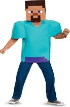 DISGUISE - Klassiek Minecraft steve kostuum voor kinderen - 134/152 (10-12 jaar) - Kinderkostuums
