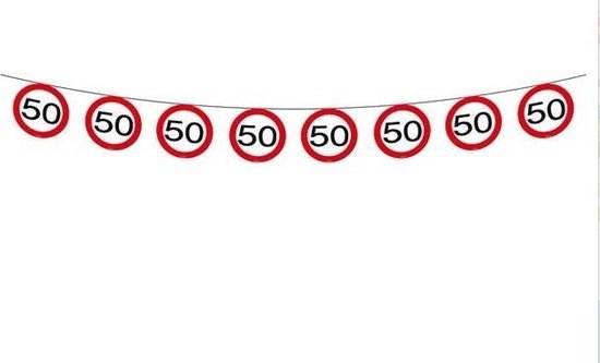 Vlaggenlijn 70 Jaar Verkeersbord 12 Meter