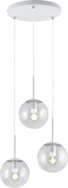 LED Hanglamp - Trion Balina - E14 Fitting - 3-lichts - Rond - Mat Wit - Aluminium - BES LED