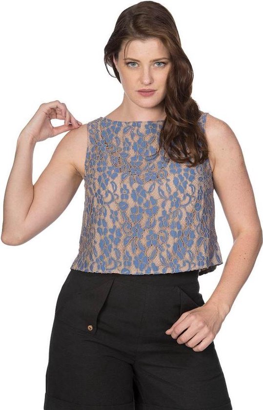 Dancing Days Top LADY LACE Blauw