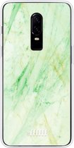 OnePlus 6 Hoesje Transparant TPU Case - Pistachio Marble #ffffff