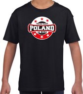 Have fear Poland is here / Polen supporter t-shirt zwart voor kids M (134-140)