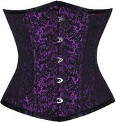 Attitude Holland Underbust korset -XS- Farnion Paars/Zwart