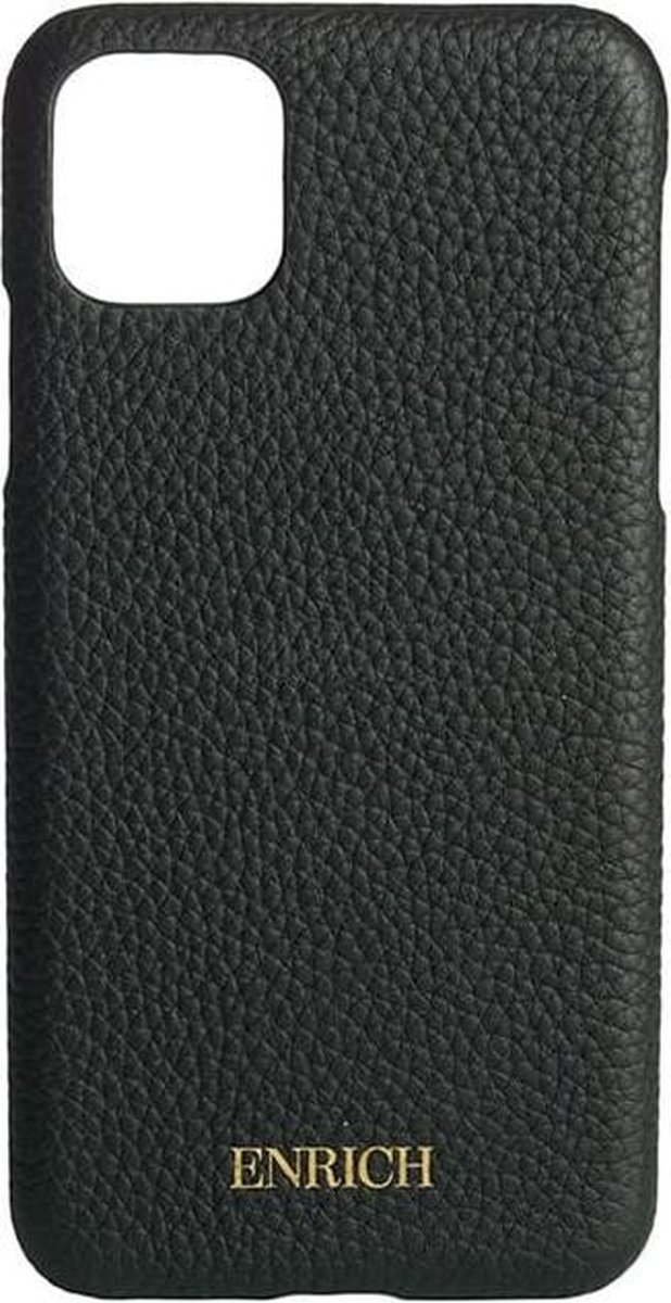 iPhone 11 Pro Max hoesje Black Out - Zwart Leer - Telefoonhoesje - Back Cover - Phone case