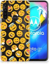 Backcover Soft Siliconen Hoesje Motorola Moto G8 Power Telefoon Hoesje Super als Cadeautjes voor Meisjes Emoji