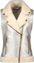 Like Flo Meisjes vesten Like Flo Flo girls lammy biker bodywarmer silver 128