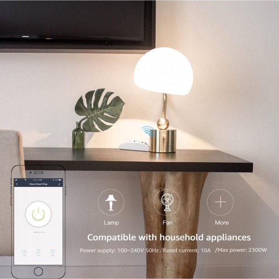WOOX R4967 Smart WiFi switch werkt met Alexa en Google Home Assistent