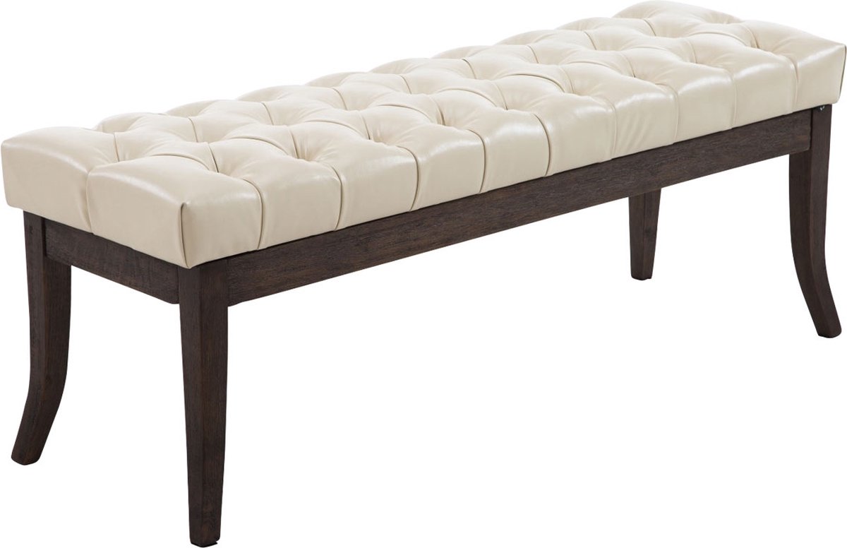 CLP Ramses Bank - Kunstleer creme 120 cm