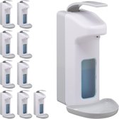 Relaxdays 10 x desinfectie dispenser - zeepdispenser - zeeppomp - zeep dispenser – lotion