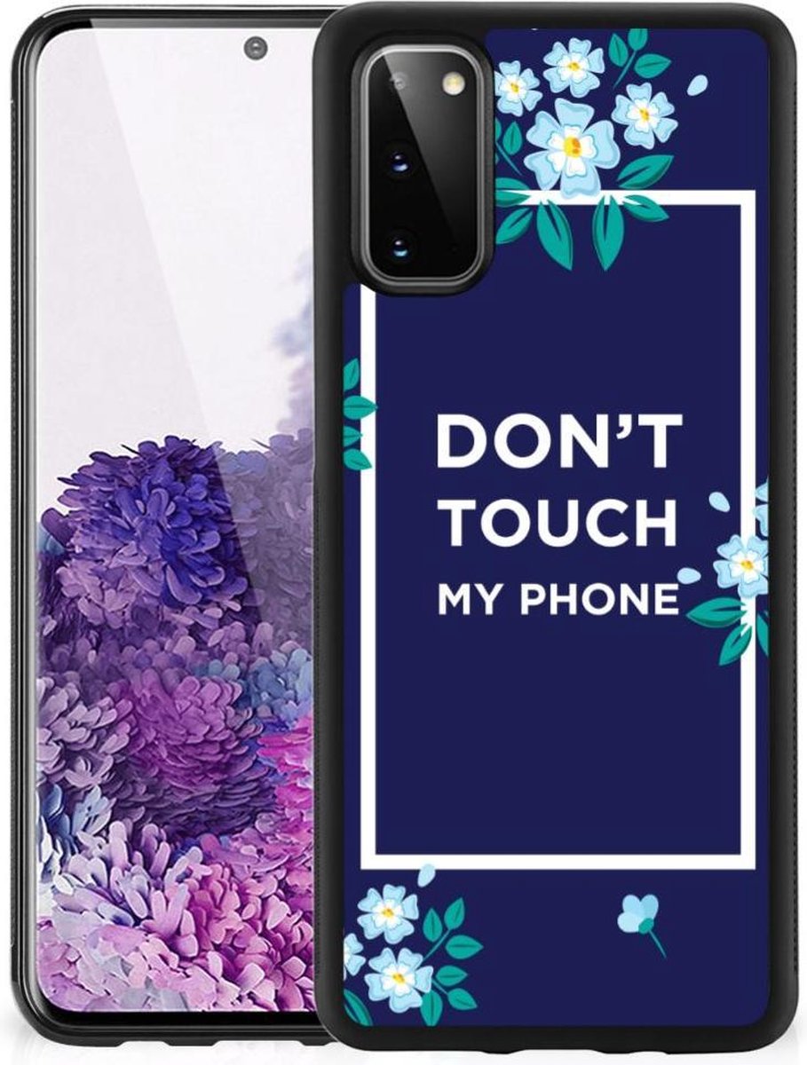 Samsung Galaxy S20 TPU Hoesje Flowers Blue DTMP