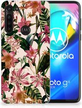 Telefoon Hoesje Motorola Moto G8 Power Leuk TPU Back Case Bloemen