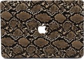 Lunso Geschikt voor MacBook Air 13 inch (2010-2017) cover hoes - case - Snake Pattern Brown