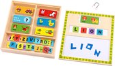 Tooky Toy Puzzelbox Letters & Woorden Junior 30 Cm Hout