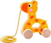 Trekfiguur Giraffe 13 X 6 X 18 Cm Hout Oranje