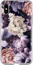 HappyCase Apple iPhone XS Flexibel TPU Hoesje Flower Print