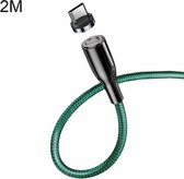 CAFELE Zhen Magnetische serie Micro USB Ronde kop Magnetische zuiging Snel opladen Datakabel Lijnlengte: 2m (groen)