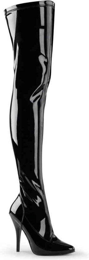 Pleaser - SEDUCE-3000 Overknee laarzen - US 9 - 39 Shoes - Zwart