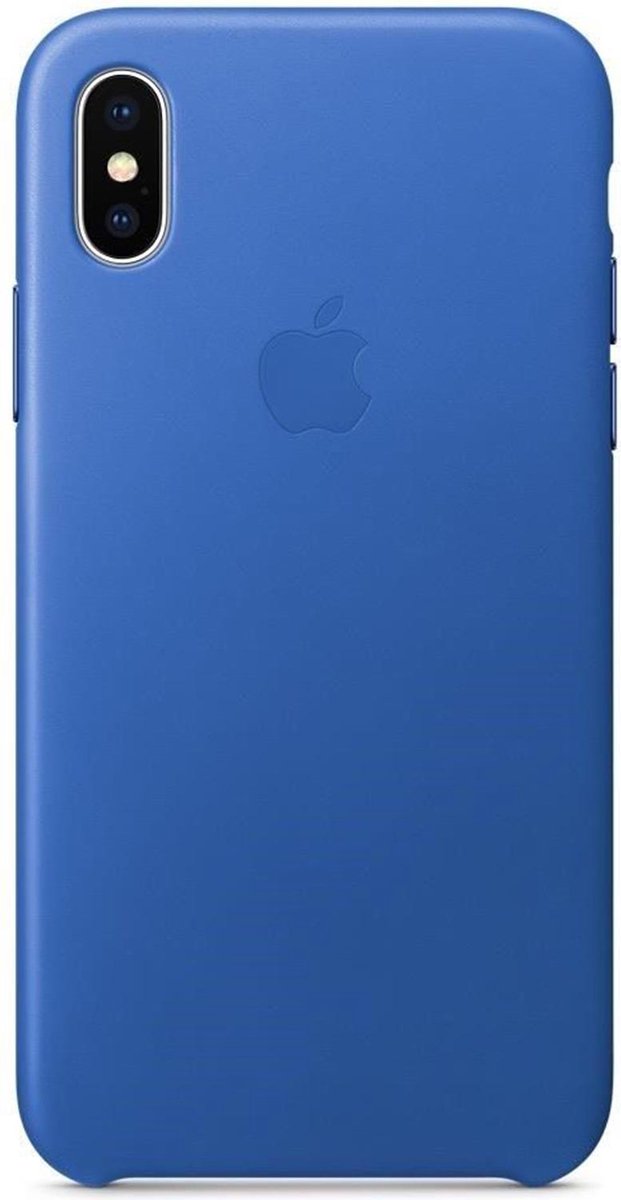 Apple Leren Hoesje voor iPhone X - Blauw