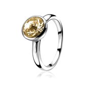 ZINZI zilveren ring champagne ZIR1006C