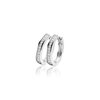 foto van Zinzi zilveren oorringen 20 x 3mm witte zirconia's met luxe klapsluiting ZIO190Z