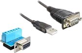 USB-A (m) naar 9-pins SUB-D met moeren (m) seriële RS422/RS485 adapter / FTDI chip / incl. terminal block - 0,80 meter