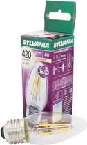 Sylvania ToLEDo E27 Kaars Filament Helder 4W 420lm - 827 Zeer Warm Wit | Vervangt 40W.