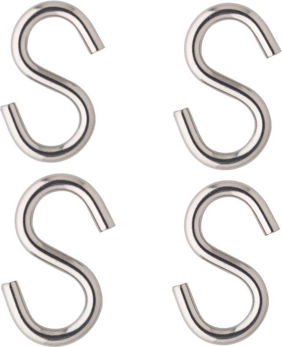 4 stuks s-haak 30mm verzinkt