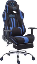 CLP Limit xl Bureaustoel - Stof zwart/blauw met voetensteun