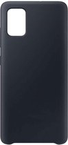 Siliconen hoesje voor Samsung Galaxy A51 - Zwart - Inclusief 1 extra screenprotector