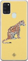 Samsung A21s hoesje siliconen - Leo wild | Samsung Galaxy A21s case | mint | TPU backcover transparant