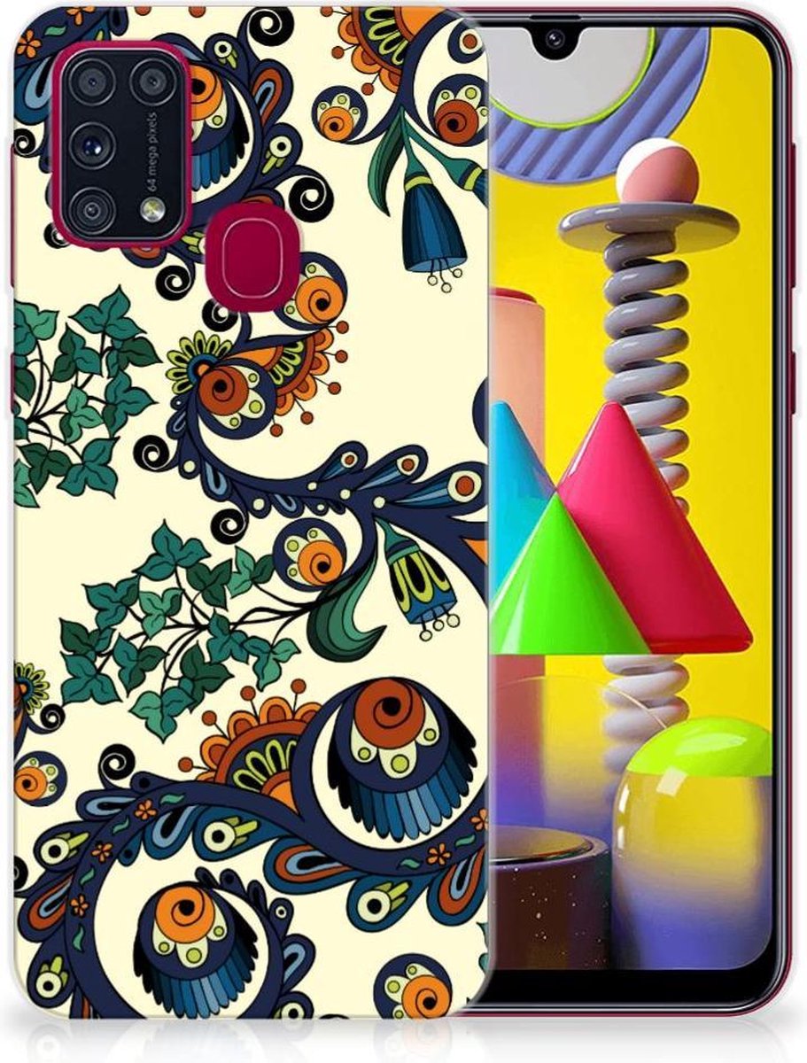 Siliconen Hoesje Samsung Galaxy M31 Barok Flower