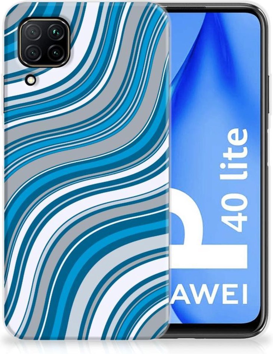 Huawei P40 Lite TPU bumper Waves Blue
