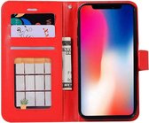 iPhone X / XS hoesje book case rood