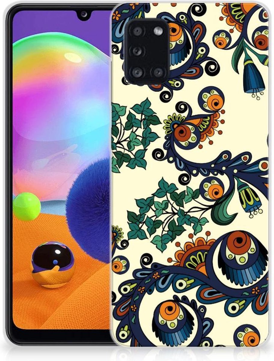 Siliconen Hoesje Samsung Galaxy A31 Barok Flower