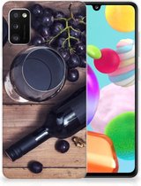 Telefoonhoesje Geschikt voor Samsung Galaxy A41 Leuk TPU Backcase Wijn