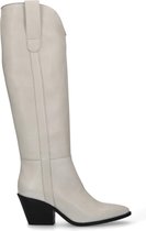 Manfield - Dames - Offwhite cowboylaarzen - Maat 38