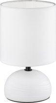 LED Tafellamp - Tafelverlichting - Trion Lucifer - E14 Fitting - Rond - Mat Wit - Keramiek - BSE