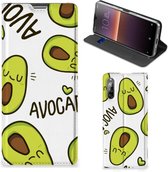 Mobiel Bookcase Valentijn Cadeautje Haar Sony Xperia L4 Smart Cover Hoesje Avocado Singing