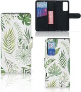 Wallet Case Huawei P40 Smartphone Hoesje Leaves